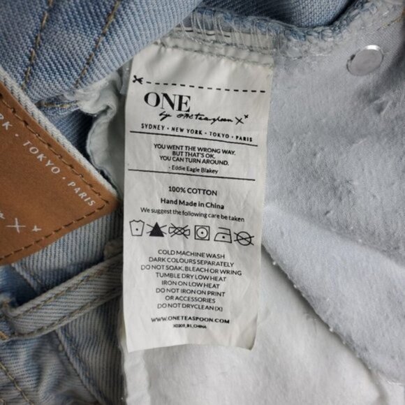One Teaspoon Medium Rise Awesome Baggies Jeans Size 25 - Picture 9 of 11
